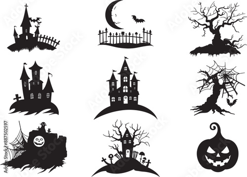 Printable Halloween Vector Icons for Designs and more.