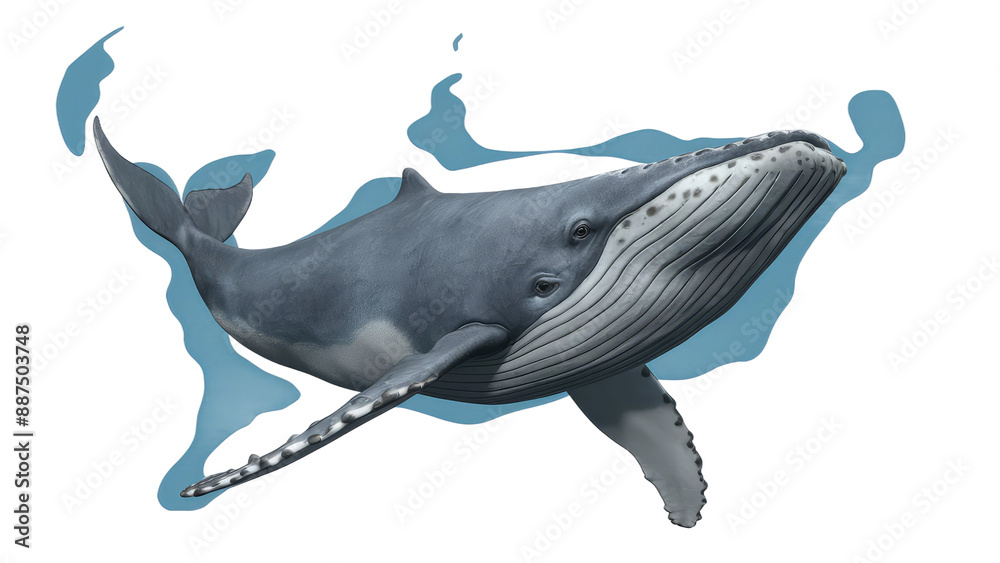 Fototapeta premium Isolated PNG Whale, GENERATIVE AI