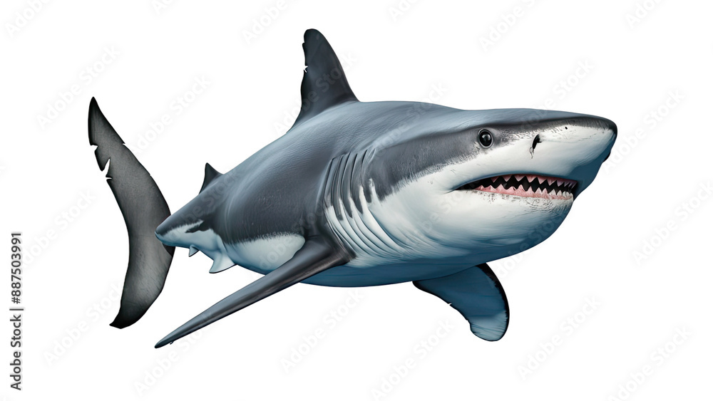 Isolated PNG Shark, GENERATIVE AI Isolated PNG Shark, GENERATIVE AI