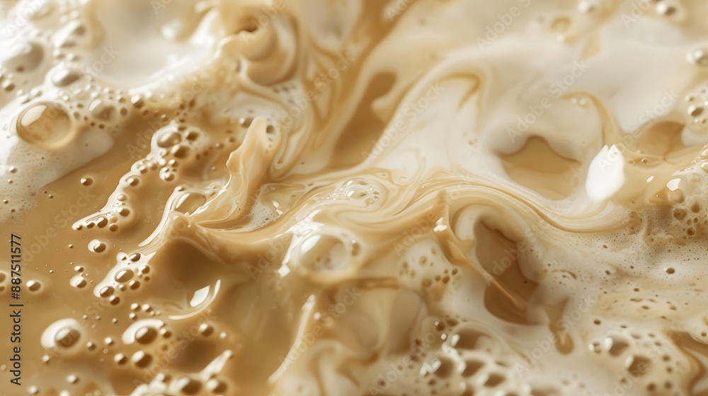 Creamy Coffee Splashing in Slow Motion Captured Close Up, full frame. Creamy Coffee Splashing in Slow Motion Captured Close Up, full frame.