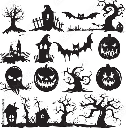 Printable Halloween Vector Icons for Designs and more.
