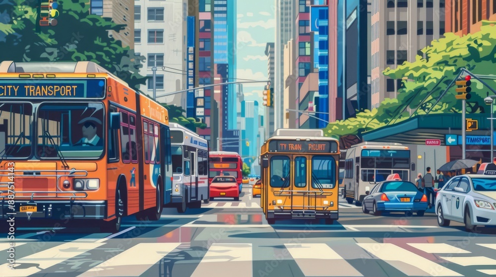 A visual guide to city transportation, including images and descriptions of various public and private vehicles. A visual guide to city transportation, including images and descriptions of various public and private vehicles.