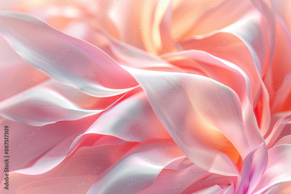 Obraz premium Orange petals and silk waves