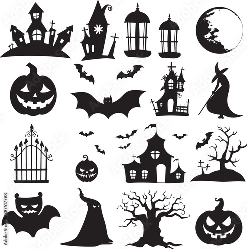 Printable Halloween Vector Icons for Designs and more.