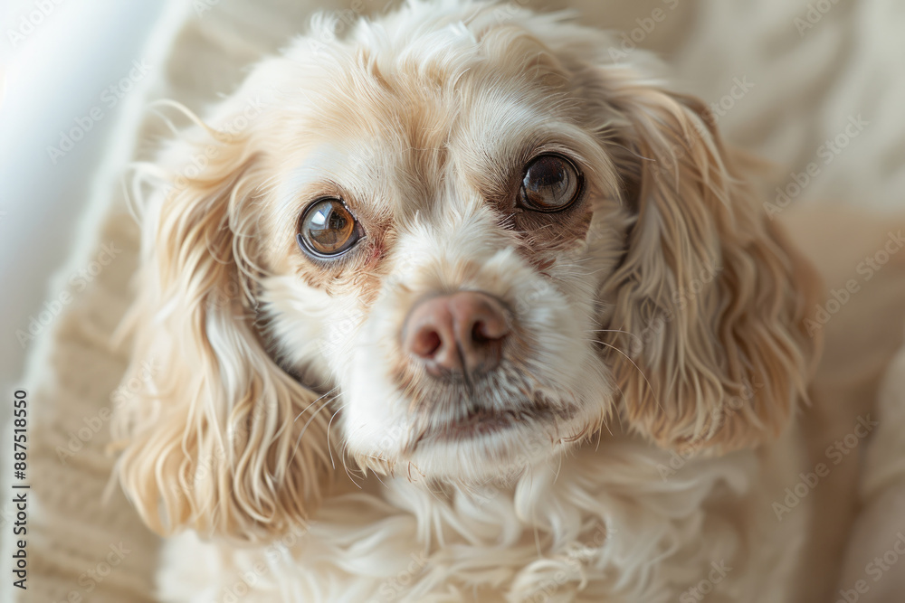 A close-up photo of a dog's head taken in the studio A close-up photo of a dog's head taken in the studio