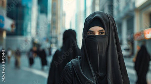 Wallpaper Mural Middle Eastern women wearing niqab on city street Torontodigital.ca