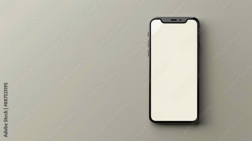 Realistic mockup of a smartphone with a blank screen Realistic mockup of a smartphone with a blank screen