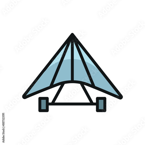 Hang glider icon vector design templates simple and modern