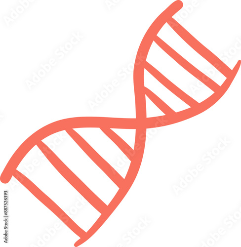 DNA Human organ illustration anatomical for medicine, biology, education