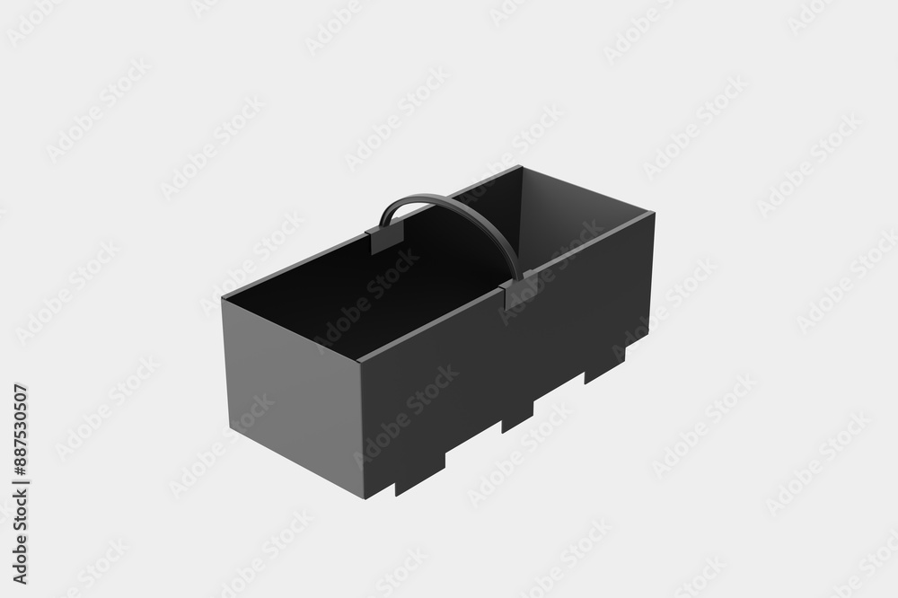 Paper Basket for Organic Fruits and Vegetables Mockup. 3d illustration Paper Basket for Organic Fruits and Vegetables Mockup. 3d illustration