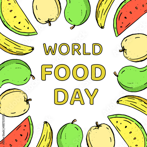 World food day illustration background	
