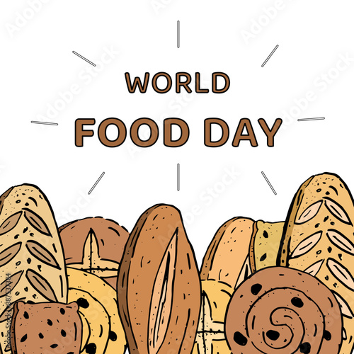 World food day illustration background	
