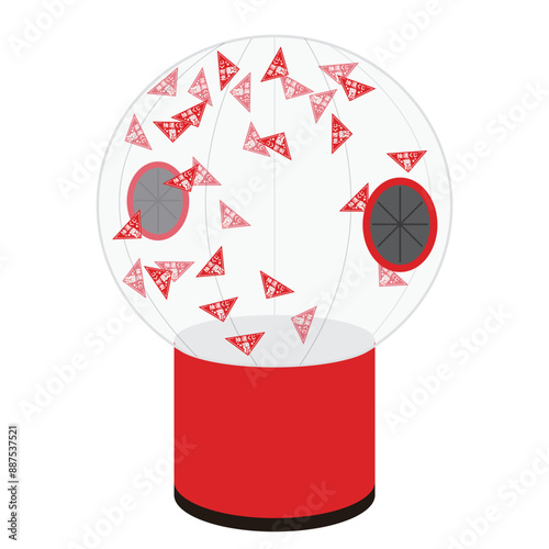 エアー抽選機のイラスト