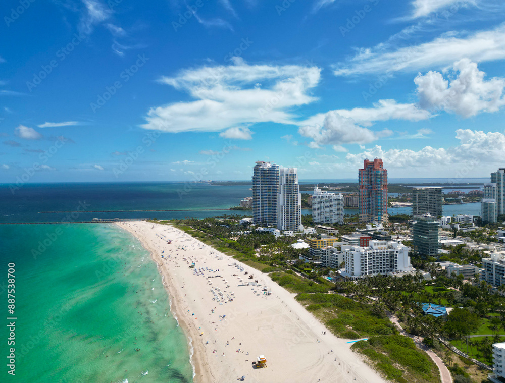 Skyline of Miami. Miami south beach aerial view. City skyscraper architecture and marina. Cityscape skyline of Miami, Florida. Architecture of city. City downtown skyline. Beach vacation Skyline of Miami. Miami south beach aerial view. City skyscraper architecture and marina. Cityscape skyline of Miami, Florida. Architecture of city. City downtown skyline. Beach vacation