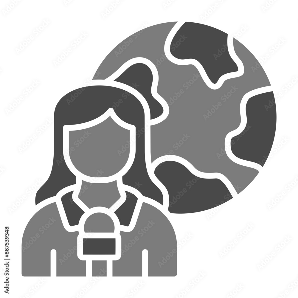 Obraz premium News Reporter Icon