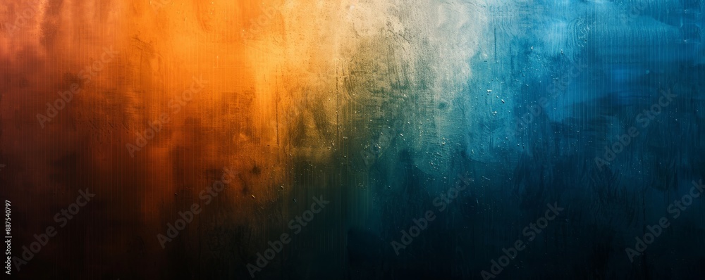Obraz premium Abstract Blue and Orange Textured Gradient Art