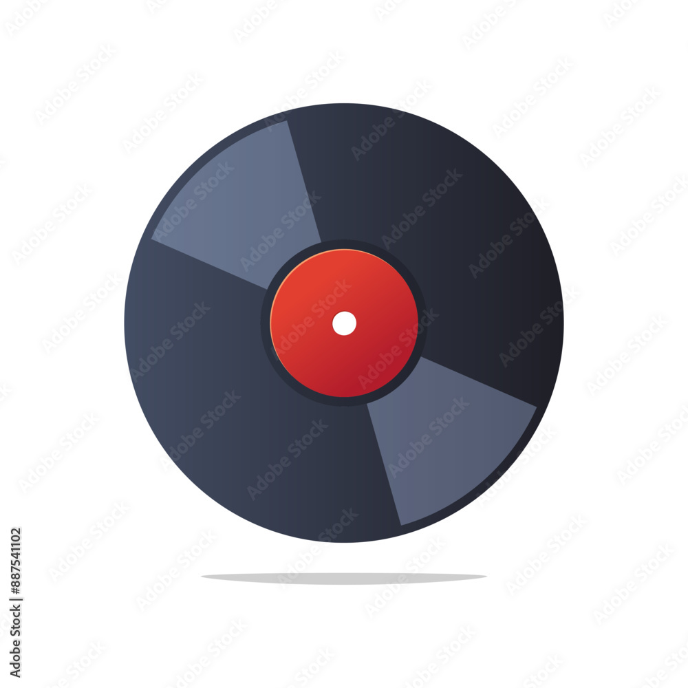 Vinyl record vector isolated on white background. Vinyl record vector isolated on white background.