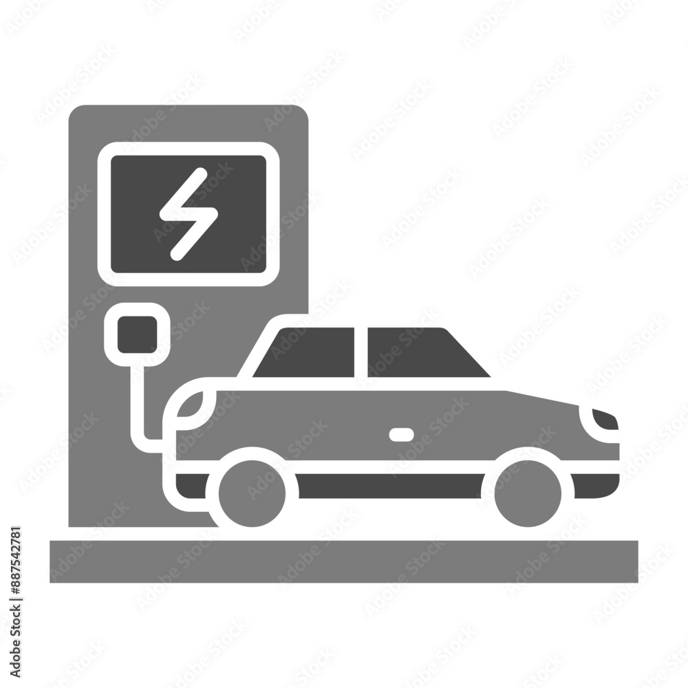 Naklejka premium Charging Station Icon