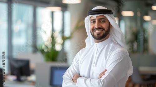 Wallpaper Mural Smiling emirati arab at office wearing kandura Torontodigital.ca