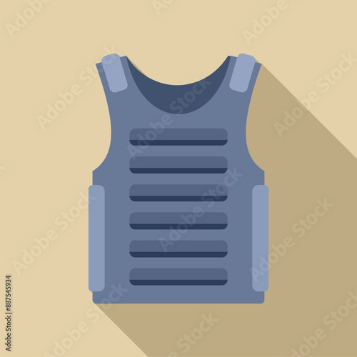 Modern bulletproof vest offering protection from gunfire, ensuring safety and security