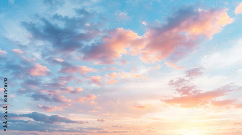 Serene Morning Sky with Vibrant Orange and Pink Hues - Ideal for Inspirational Messages and Quotes Serene Morning Sky with Vibrant Orange and Pink Hues - Ideal for Inspirational Messages and Quotes