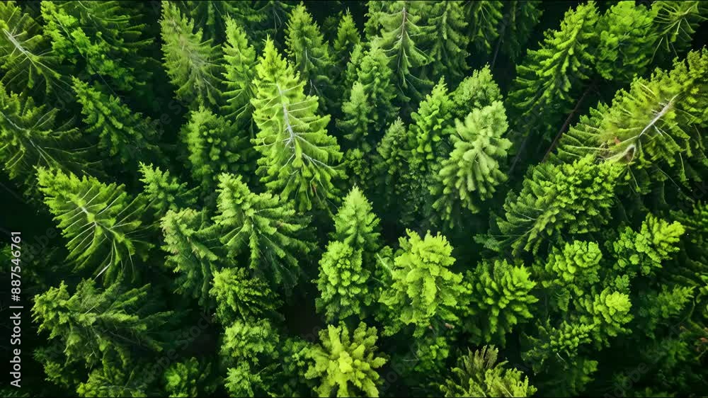 Aerial view of forest, showcasing ecosystem health. Aerial view of forest, showcasing ecosystem health.