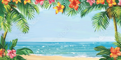 a background for a hawaii themed birthday party 
