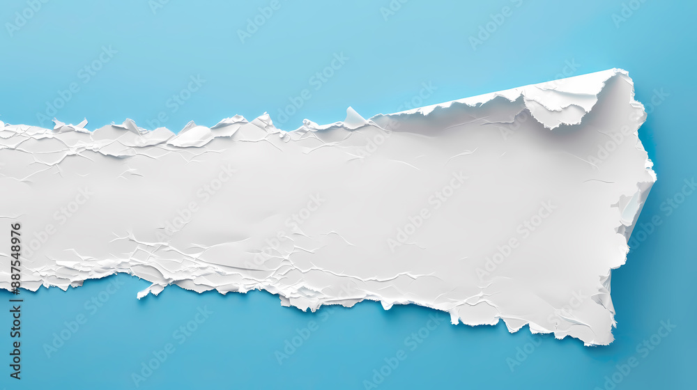 A torn white paper A torn white paper