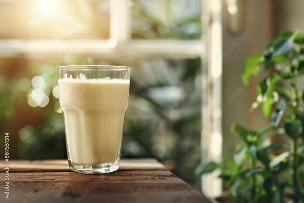World Milk Day celebration with glass of milk on desk. World Milk Day celebration with glass of milk on desk.