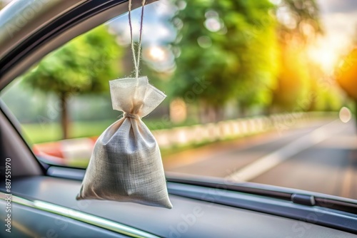 air freshener fragrant sachet hang in car photo