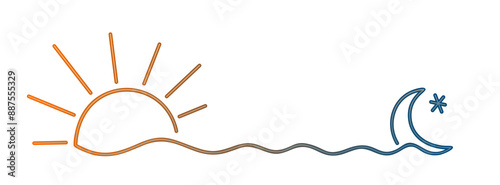 The stylized symbol of the Sun and moon.