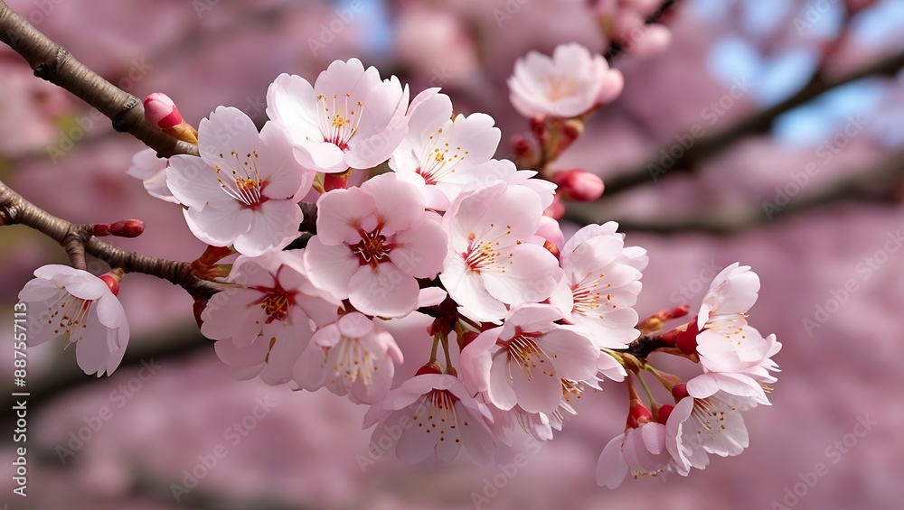 Cherry blossom in spring, pink sakura flowers blooming. Cherry blossom in spring, pink sakura flowers blooming.