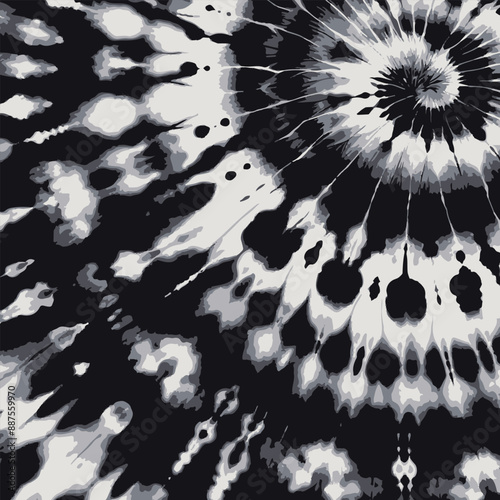 Tie Dye Black abstract background