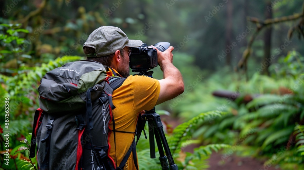 21. A photographer quickly setting up a camera to capture the perfect shot 21. A photographer quickly setting up a camera to capture the perfect shot