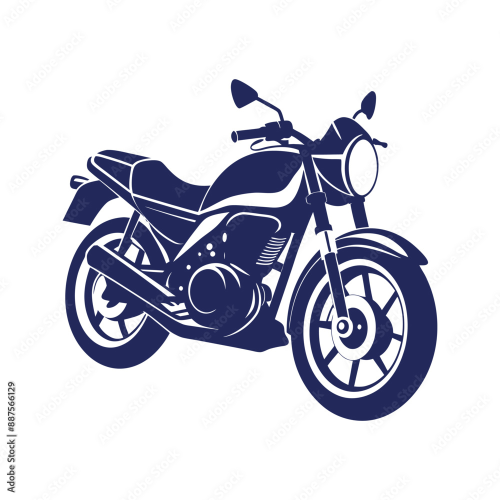 Fototapeta premium motorcycle silhouettes Clip art isolated vector illustration on a white background