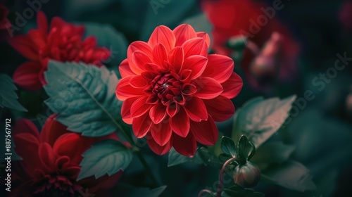 red flower in the garden