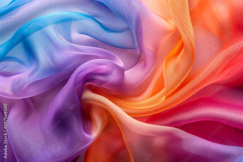 Obraz premium Colorful Draped Fabric Texture