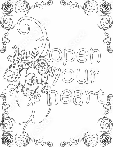 Printable floral coloring page for kids and adults with inspirational quote for self talk and self improvement. it helps to succeed and struggle against life to enjoy the tough journey
