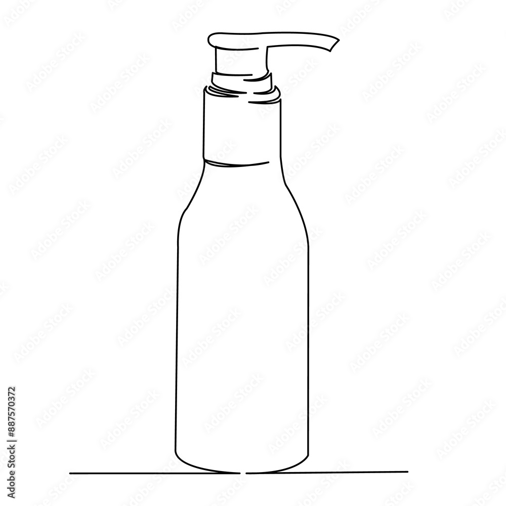continuous single drawn one line bottle hand-drawn picture silhouette. Line art. Doodle continuous single drawn one line bottle hand-drawn picture silhouette. Line art. Doodle