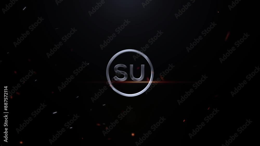 Creative SU 3D Letter Logo Animation Effects On Cinematic Background