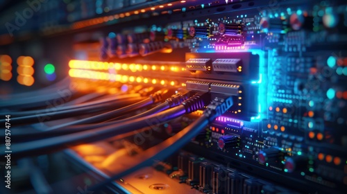 optic fiber connected to switch