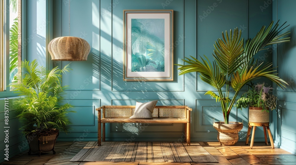 Blank Frame On A Wall, Ready For Customization, Versatile And Neutral, High Quality Background Blank Frame On A Wall, Ready For Customization, Versatile And Neutral, High Quality Background