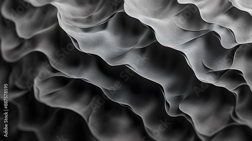 Geometric wave background. White and black.