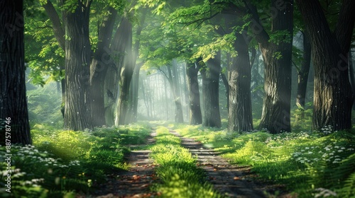 forest in the morning