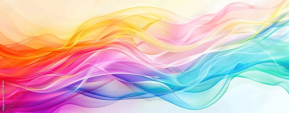 Abstract rainbow wave pattern with clear areas for copy Abstract rainbow wave pattern with clear areas for copy