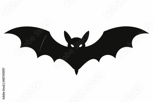 Halloween bat silhouette vector illustration