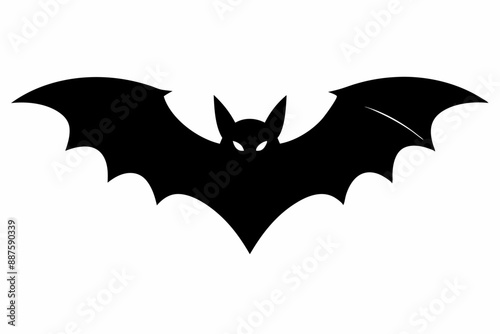 Halloween bat silhouette vector illustration