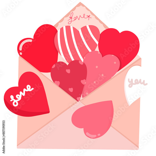 Heart doodle set i draw by hand Romantic and love illustrations