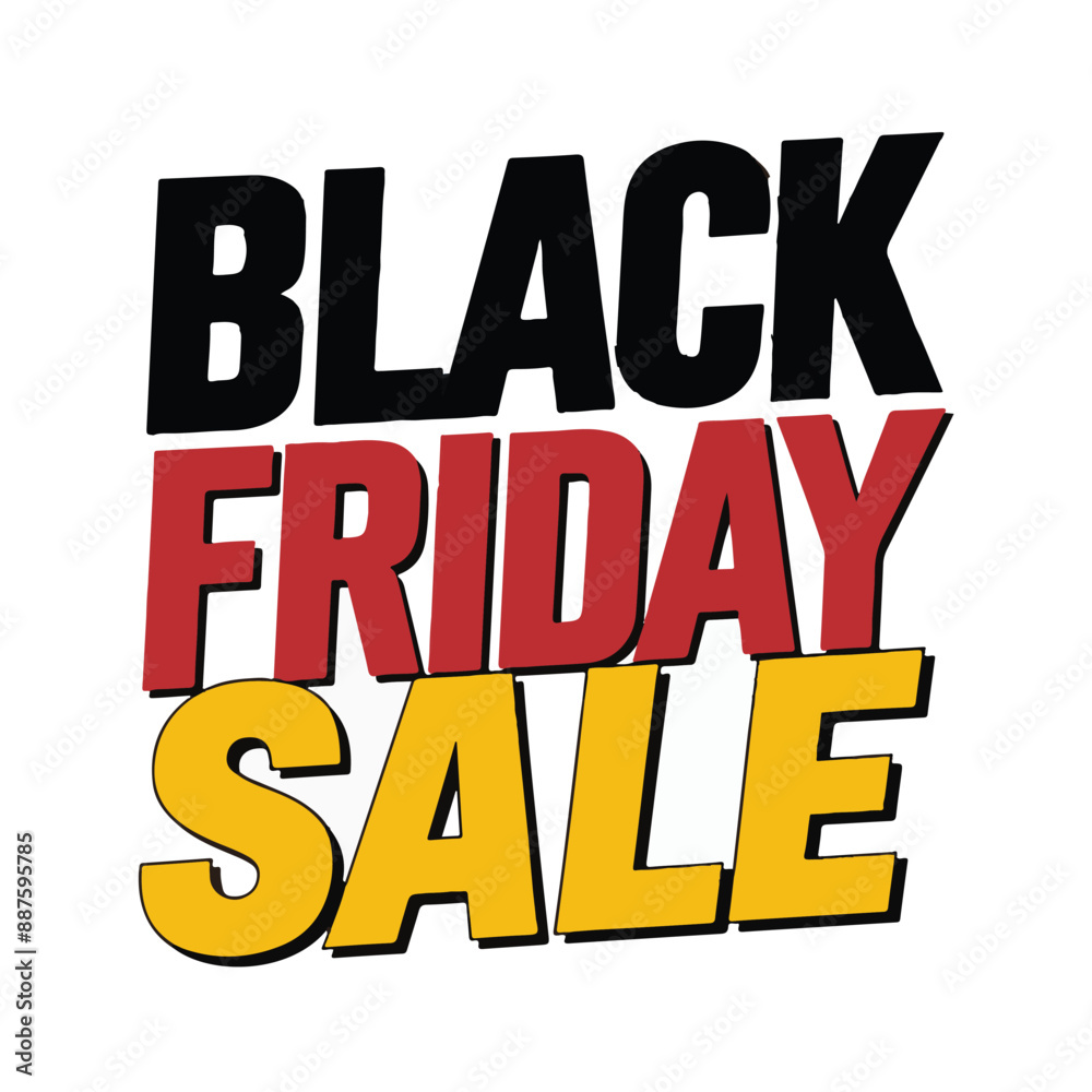 Black Friday sale typography in vector Black Friday sale typography in vector