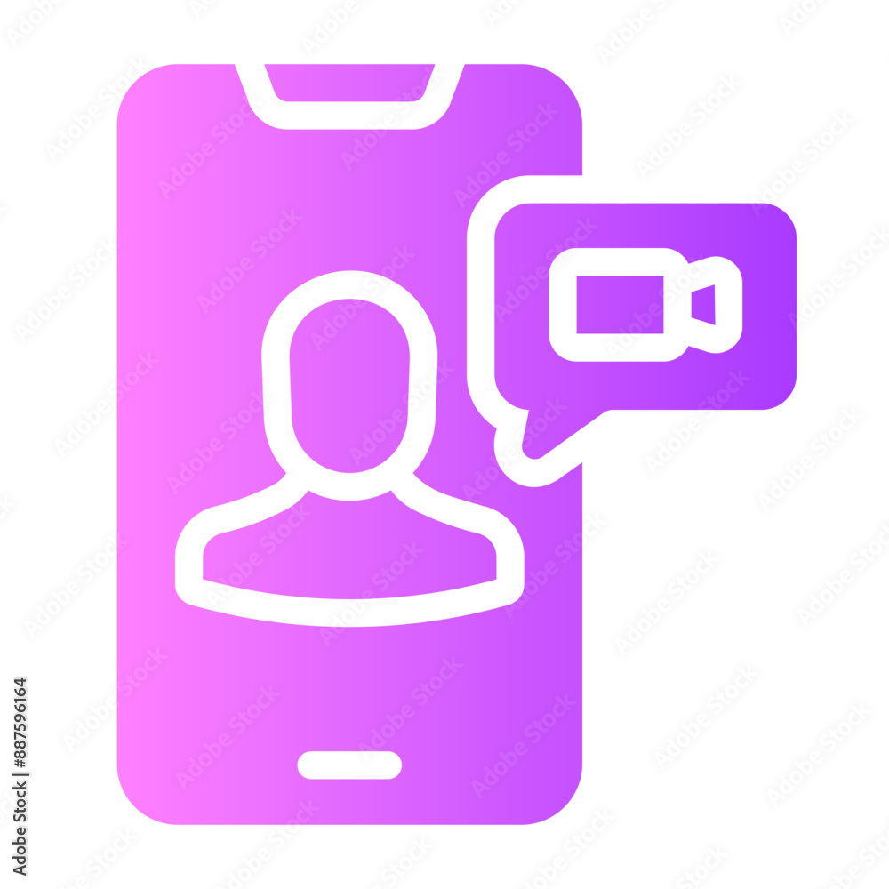 video call Gradient icon